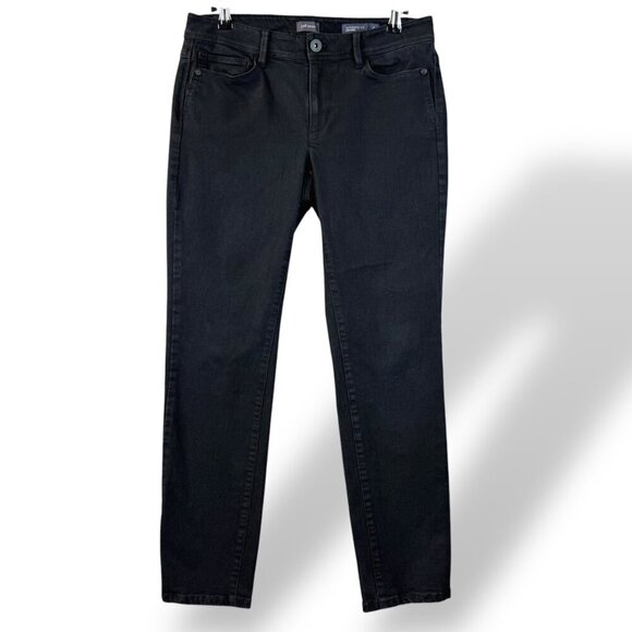 J.Jill Denim Jeans Womens Sz 6 Black Authentic Fit Slim Leg Ankle Stretch - Picture 1 of 13